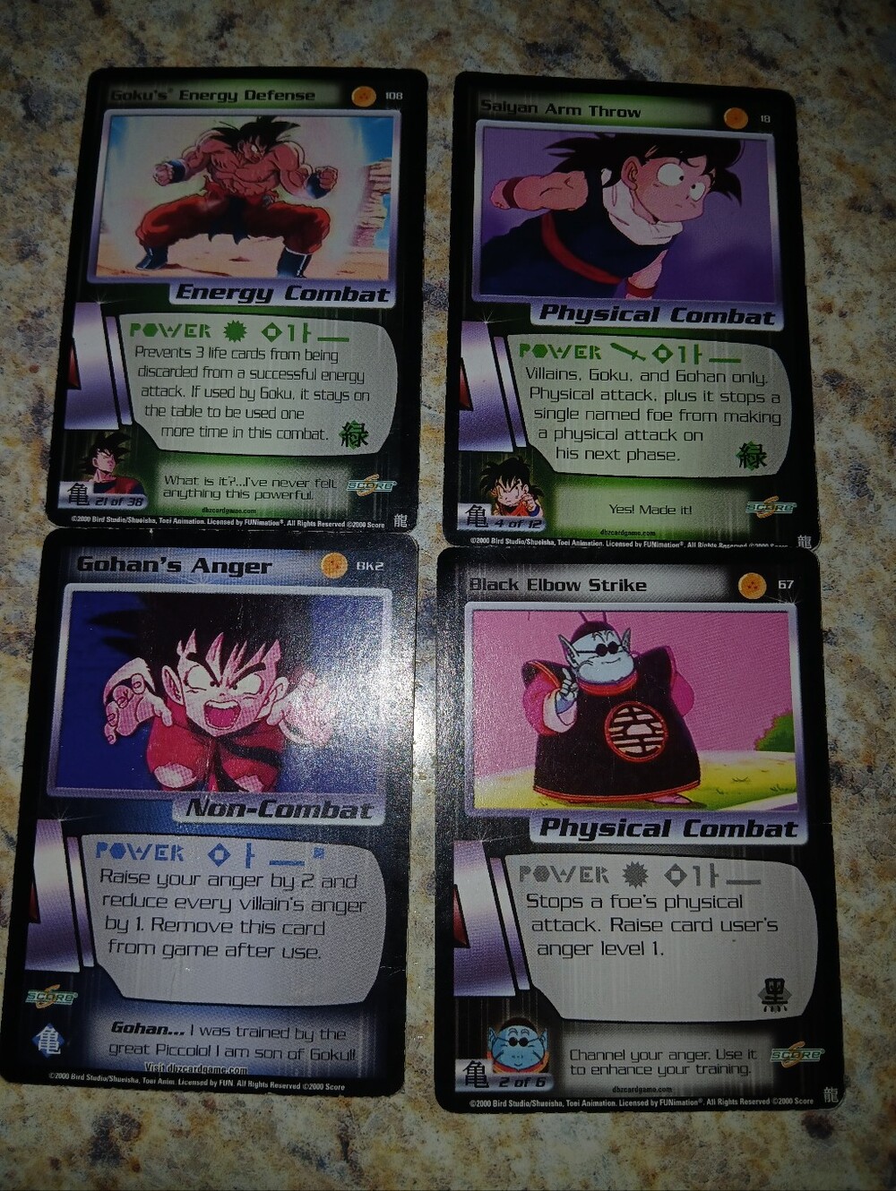 4 Dragon Ball Z Cards